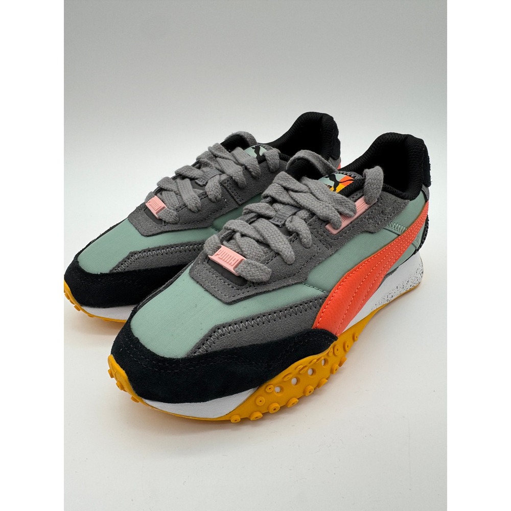 Puma 395152-01 Womens Size 6 Sneakers Green‎ Orange Gray New Without Box